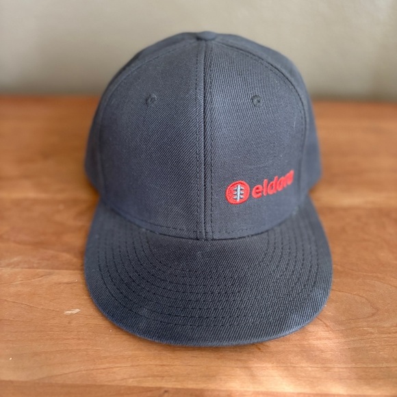 Eldora Logo Colorado Ski Resort Dark Gray & Red Adjustable Baseball Cap - Picture 1 of 13